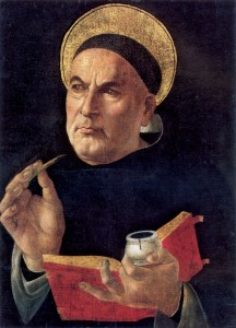 Saint Thomas Aquinas painting by Botticelli